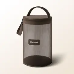 NECESSAIRE TELA MARROM